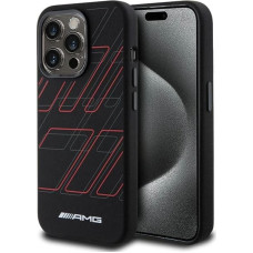 Mercedes AMG Silicone Large Rhombuses Pattern MagSafe case for iPhone 15 Pro - black