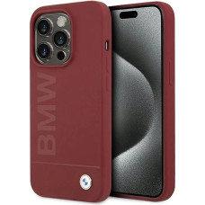 BMW Silicone Big Logo MagSafe case for iPhone 15 Pro - red