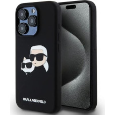 Karl Lagerfeld Silicone Karl&Choupette MagSafe case for iPhone 15 Pro - black