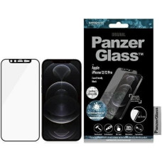 Panzerglass E2E Microfracture Antibacterial Glass with Swarovsky Crystal Camera Cover for iPhone 12/12 Pro - With Black Frame