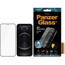 Panzerglass E2E Super+ Microfracture antibacterial tempered glass for iPhone 12 / 12 Pro - with black frame