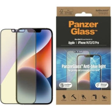 Panzerglass Ultra-Wide Fit Antibacterial Tempered Glass with Blue Light Filter and Positioner for iPhone 14/13 Pro/13