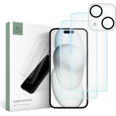 Tech-Protect Supreme Set for iPhone 15 2x tempered glass for display / tempered glass for camera