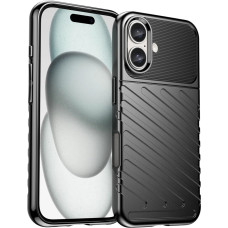 Hurtel Thunder Case iPhone 16 Silicone Case - Black