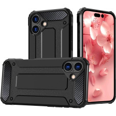 Hurtel Hybrid Armor iPhone 16 Case - Black