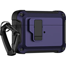 Hurtel Airpods 4 Pro Armor Case with Carabiner - Purple