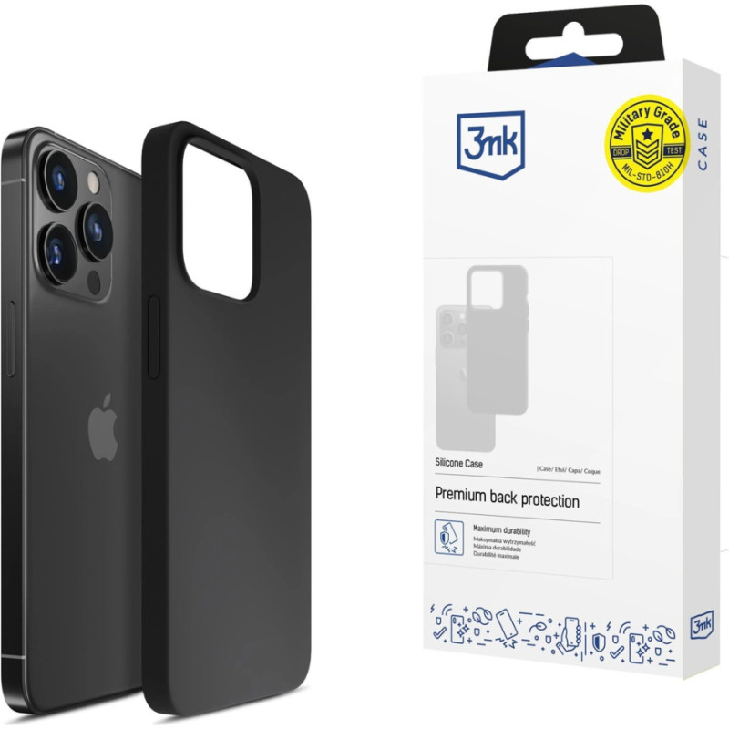 3Mk Protection 3mk Silicone Case for iPhone 16 Pro Max - Black