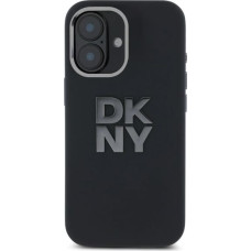 Dkny Liquid Silicone Metal Logo iPhone 16 Case - Black