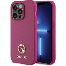 Guess GUHCP15LPS4DGPP iPhone 15 Pro 6.1" pink/pink hardcase Strass Metal Logo