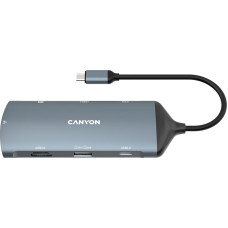 Canyon hub DS-15 8in1 4k USB-C Dark Grey