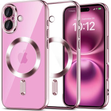 Tech-Protect Etui Tech-Protect MagFlex MagSafena iPhone 16 - przezroczyste / różowe