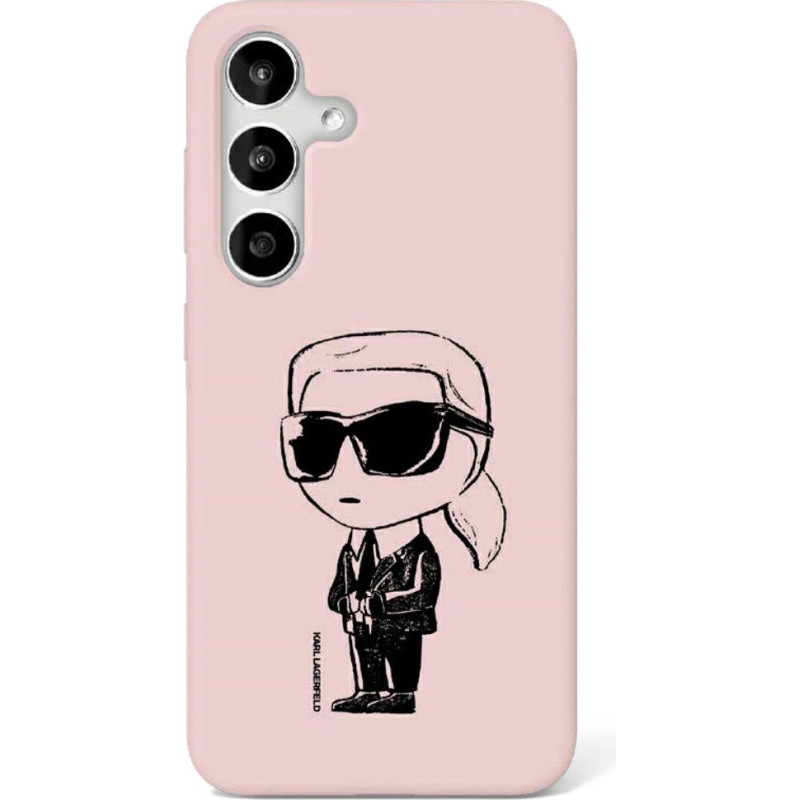 Karl Lagerfeld Etui Karl Lagerfeld Silicone Graffiti Ikonik Printed Logo MagSafe Samsung Galaxy S25 różowy