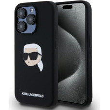 Karl Lagerfeld KLHMP15LSKHPPLK iPhone 15 Pro 6.1" black/black hardcase Silicone Karl Head Print MagSafe