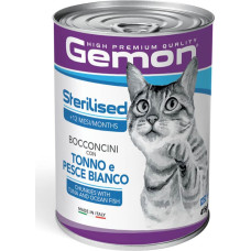 Gemon Wet Cat chunkies Sterilised with tuna&ocean fish 415 g - konservi kaķiem