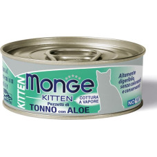 Monge Jelly Tuna Flakes with Aloe Kitten 80 g - konservi kaķiem