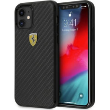 Ferrari FERCAHCP12SBK iPhone 12 mini 5.4" black/black hardcase On Track Real Carbon