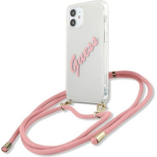 Guess GUHCP12SCRTVSPI iPhone 12 mini 5.4" pink/pink hardcase Script Vintage