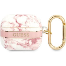 Guess GUA3HCHMAP AirPods 3 cover pink/pink Marble Strap Collection