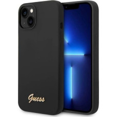 Guess GUHCP14MSLSMK iPhone 14 Plus 6.7 "black / black hard case Silicone Vintage Gold Logo