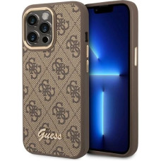 Guess GUHCP14XHG4SHW iPhone 14 Pro Max 6.7" brown/brown hard case 4G Vintage Gold Logo