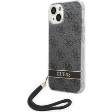 Guess GUOHCP14MH4STK iPhone 14 Plus 6.7 "black / black hardcase 4G Print Strap