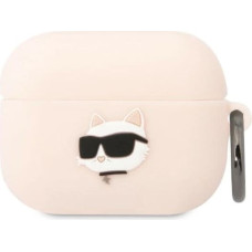 Karl Lagerfeld KLAPRUNCHP AirPods Pro cover pink/pink Silicone Choupette Head 3D