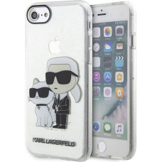 Karl Lagerfeld KLHCI8HNKCTGT iPhone 7/8/ SE 2020 / SE 2022 transparent hardcase Gliter Karl&Choupette