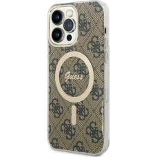 Guess GUHMP14XH4STW iPhone 14 Pro Max 6.7" brown/brown hardcase 4G MagSafe