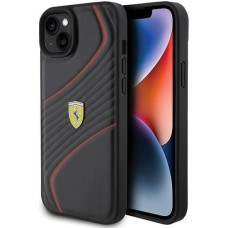 Ferrari Twist Metal Logo case for iPhone 15 Plus - black