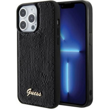 Guess Sequin Script Metal case for iPhone 15 Pro - black