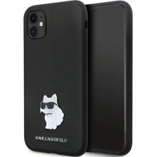 Karl Lagerfeld KLHCN61SMHCNPK case for iPhone 11 / Xr - black Silicone C Metal Pin