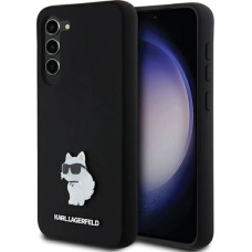 Karl Lagerfeld Silicone Choupette Metal Pin case for Samsung Galaxy S23+ - black