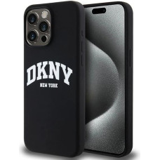 Dkny Etui DKNY Liquid Silicone White Printed Logo MagSafe na iPhone 14 Pro Max - czarne