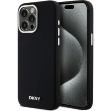 Dkny Etui DKNY Liquid Silicone Small Metal Logo MagSafe na iPhone 15 Pro Max - czarne