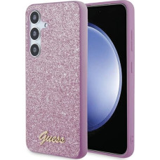 Guess Glitter Script case for Samsung Galaxy S24+ - purple