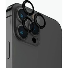 Uniq Optix Aluminum Camera Lens Protector for iPhone 15 Pro Max camera lens with applicator - black