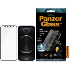 Panzerglass E2E Microfracture Antibacterial Glass with Camera Protector for iPhone 12 / 12 Pro - With Black Frame