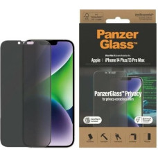 Panzerglass Ultra-Wide Fit Tempered Glass Antibacterial Privacy with Positioner for iPhone 14 Plus / 13 Pro Max