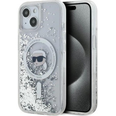 Karl Lagerfeld Liquid Glitter Karl Head MagSafe case for iPhone 15 / 14 / 13 - transparent