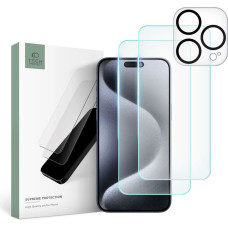 Tech-Protect Supreme Set for iPhone 15 Pro 2x tempered glass for display / tempered glass for camera