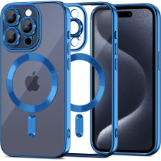 Tech-Protect MagShine Line MagSafe case for iPhone 15 Pro - navy blue