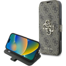 Guess 4G Metal Logo iPhone 16 Case - Brown