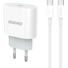 Dudao A14EUC PD 20W USB-C Wall Charger with Cable - White