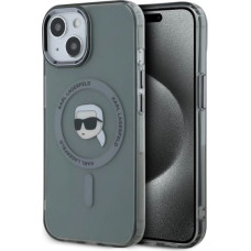 Karl Lagerfeld KLHMP15SHLSKIK iPhone 15 6.1" black/black hardcase IML Metal Karl Head MagSafe