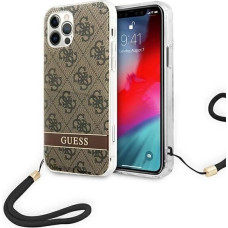 Guess GUOHCP12MH4STW iPhone 12/12 Pro brown/brown hardcase 4G Print Strap