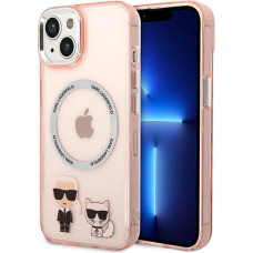 Karl Lagerfeld KLHMP14MHKCP iPhone 14 Plus 6.7 "hardcase pink / pink Karl & Choupette Aluminum Magsafe