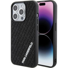 Karl Lagerfeld 3D Rubber Multi Logo case for iPhone 15 Pro - black