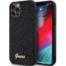 Guess Disco Metal Script case for iPhone 12/12 Pro - black