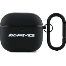 Mercedes Etui AMG Leather White Logo na AirPods 4 - czarne / białe