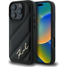 Karl Lagerfeld Quilted Signature iPhone 16 Pro Max Case - Black